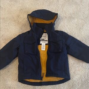 Carter's Dark Blue coat with Yellow Lining